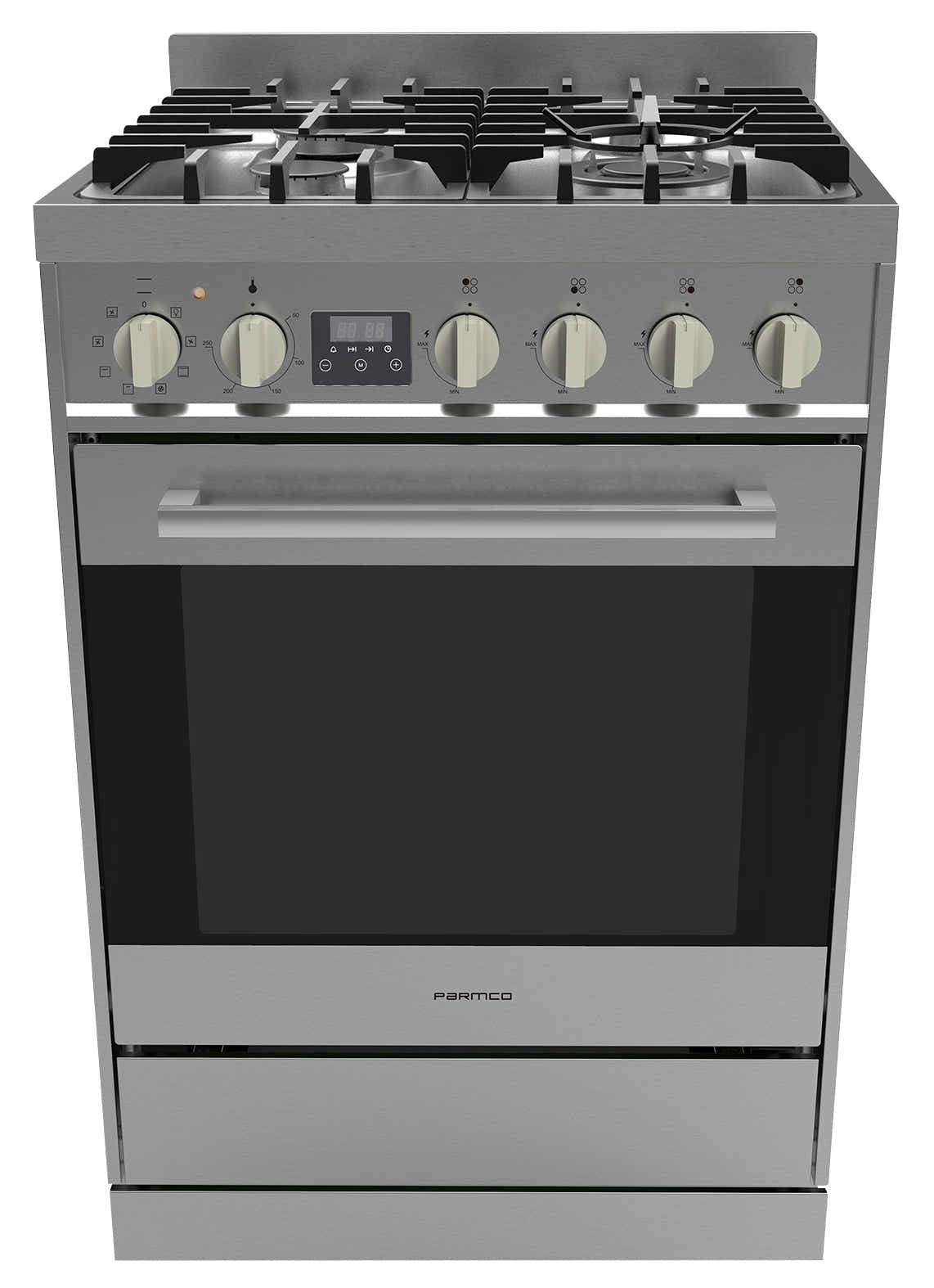 T Parmco FREESTANDING STOVE 600MM STAINLESS FULL GAS