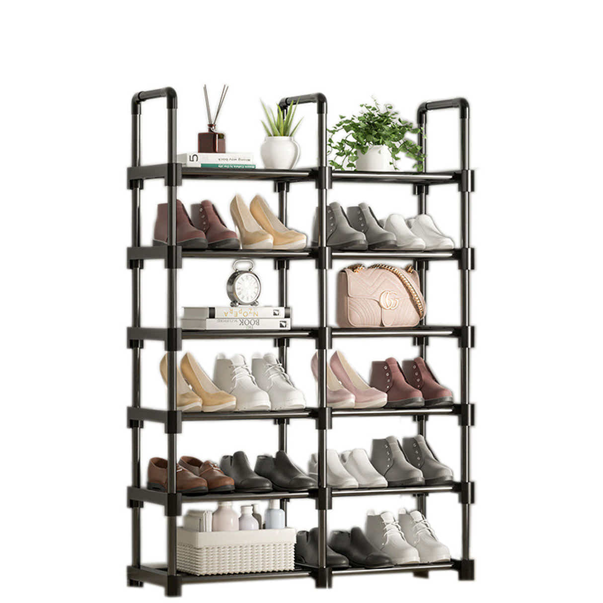 DS BS 6+6 Tiers Tall Shoe Rack Storage Shelf