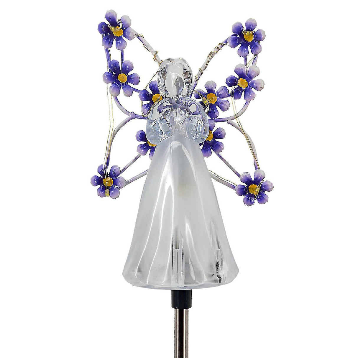 DS BS Solar Angel Garden Stake Lights-Purple