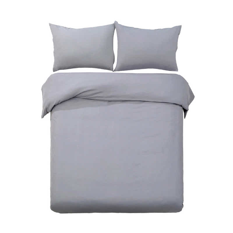 DS NA Giselle Bedding Quilt Cover Set Classic Grey Super King
