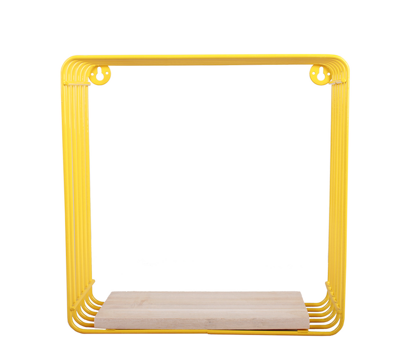 DS BS Wall Mounted Metal Wire Cube Display Decor Shelf