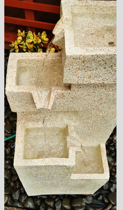 DS BS TP1092 4 Tier Square Garden Fountain 40x32x88