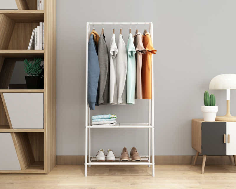 DS BS Entryway Clothes Rack Storage with Shelf