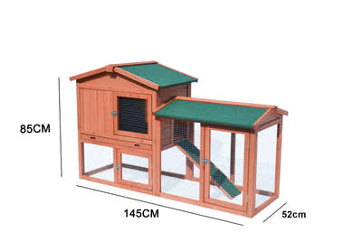 Wooden Rabbit House - 145cm
