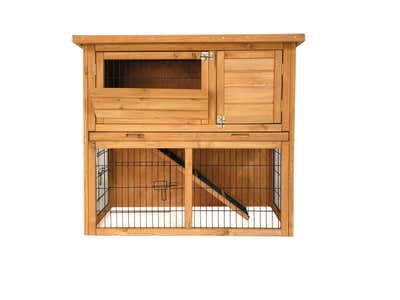 Wooden Rabbit Hutch - 92cm