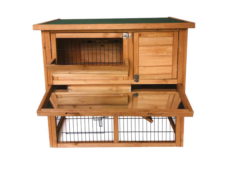 Wooden Rabbit Hutch - 92cm