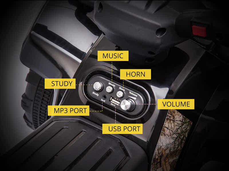 DS Kids Ride On ATV - Black