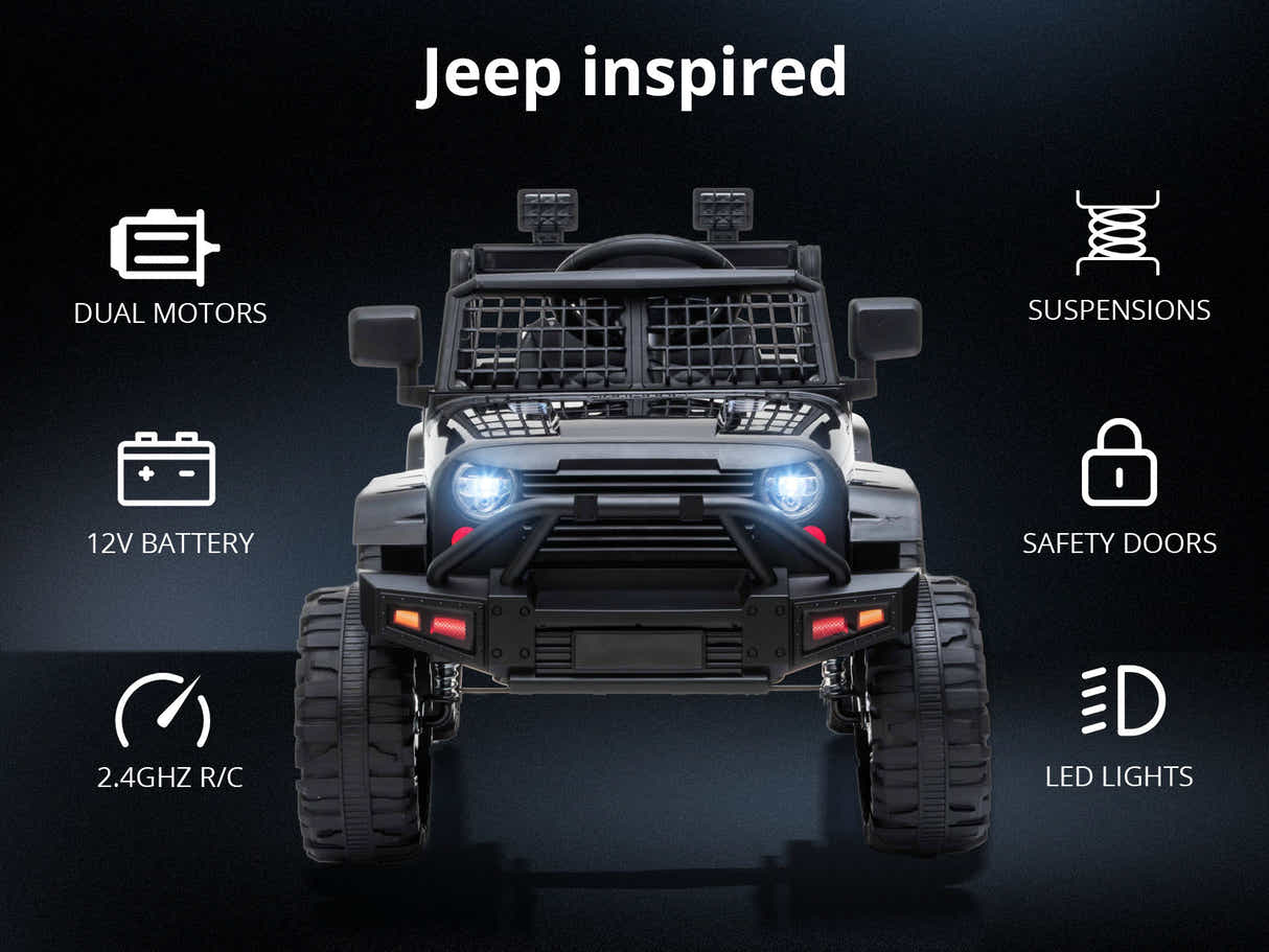 Kids Ride On Jeep - Black