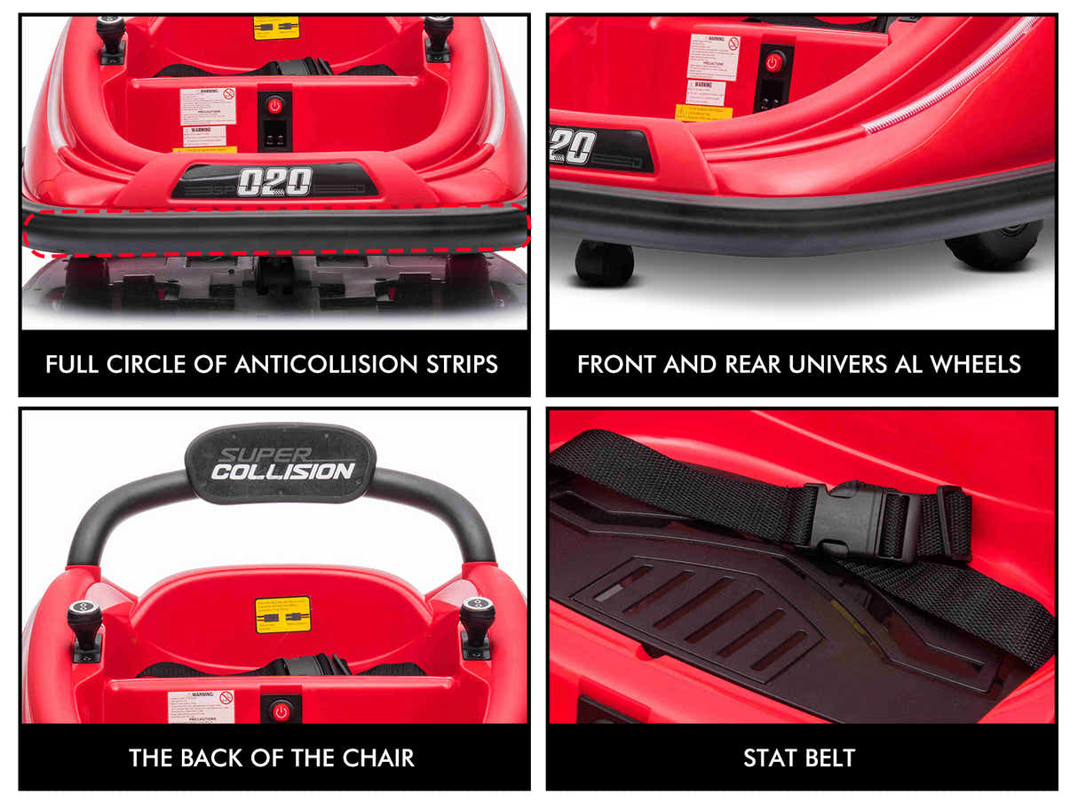 Kids Ride On Bumper Car - Red