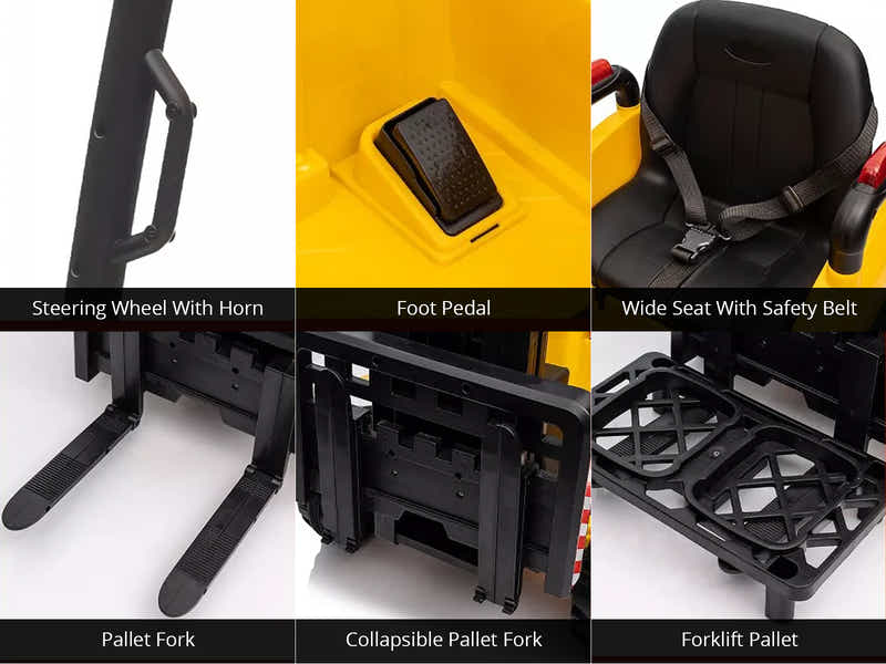 Ride On Forklift Yellow