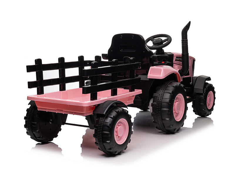 Ride On Tractor With Trailler Pink