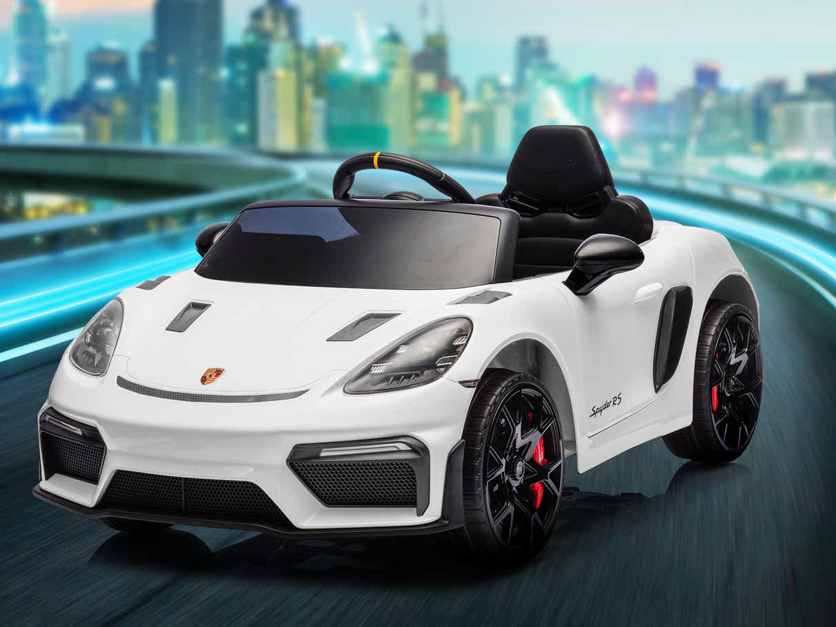 Kids Ride On Car Licensed Porsche 718 - White