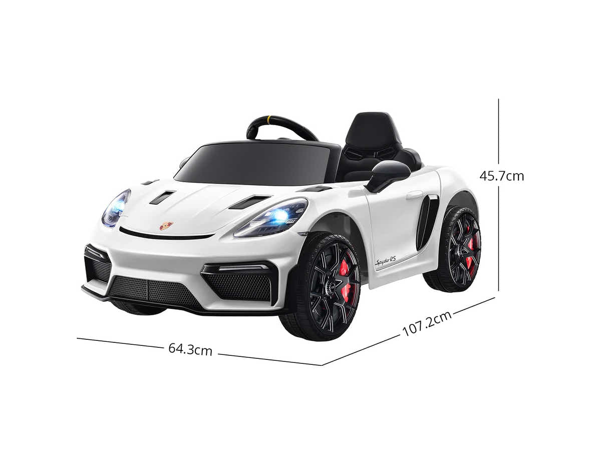 Kids Ride On Car Licensed Porsche 718 - White