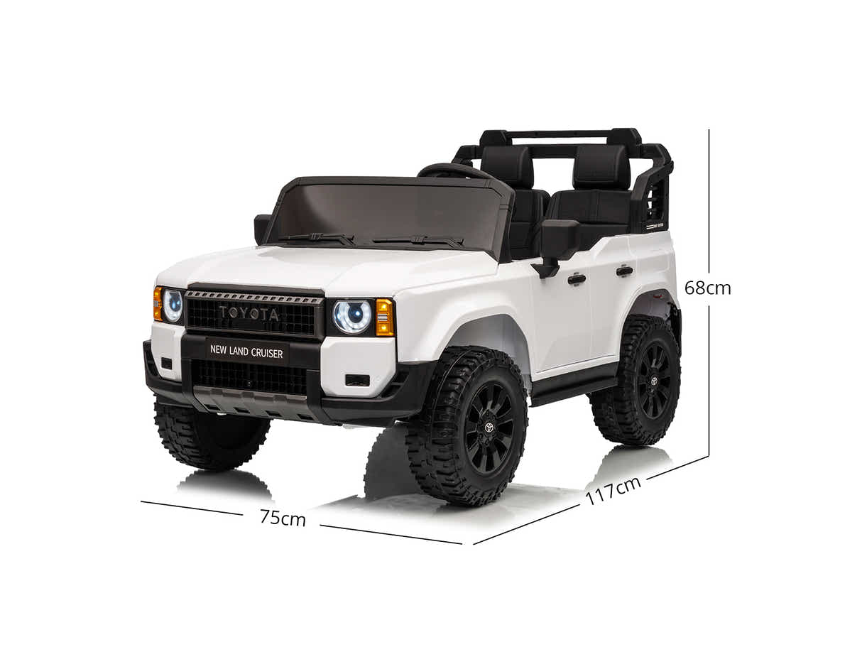 Kids Ride On Car License Toyota Prado - White
