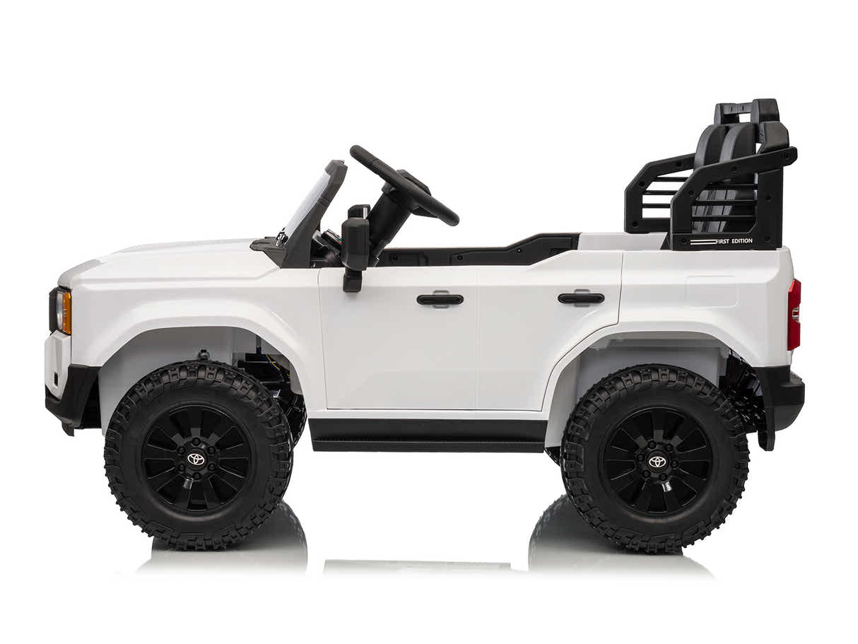 Kids Ride On Car License Toyota Prado - White