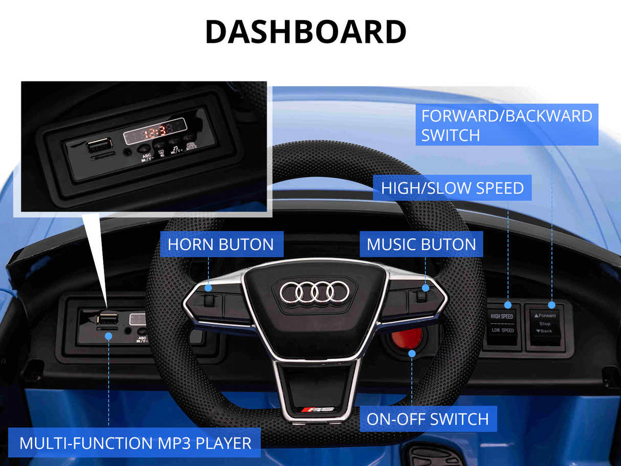 Kids Ride On Car Audi RS E-tron GT - Blue