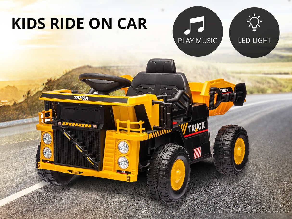 Kids Ride On Dump Truck - Yellow