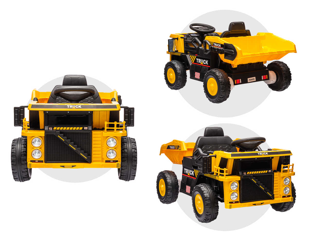 Kids Ride On Dump Truck - Yellow