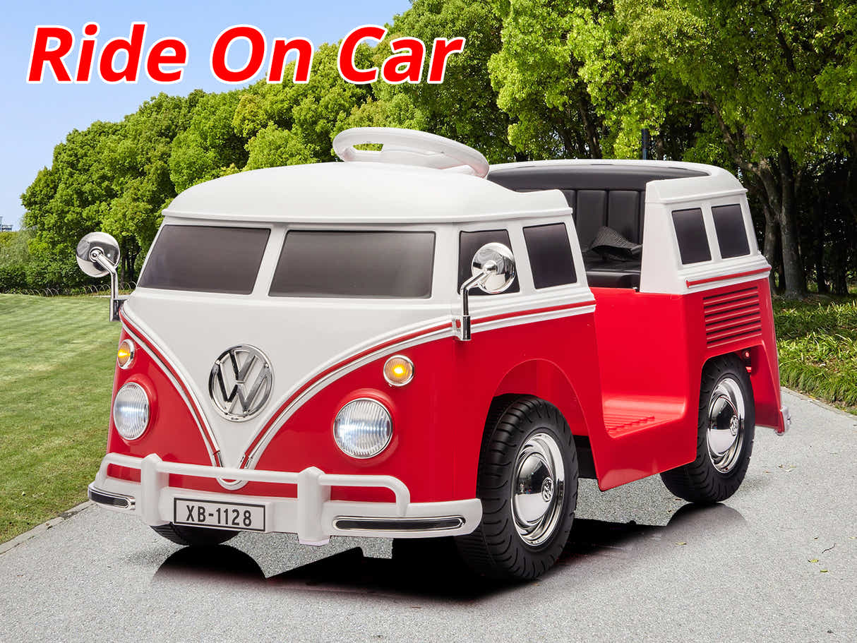 Kids Ride On Bus Licensed VW - Red