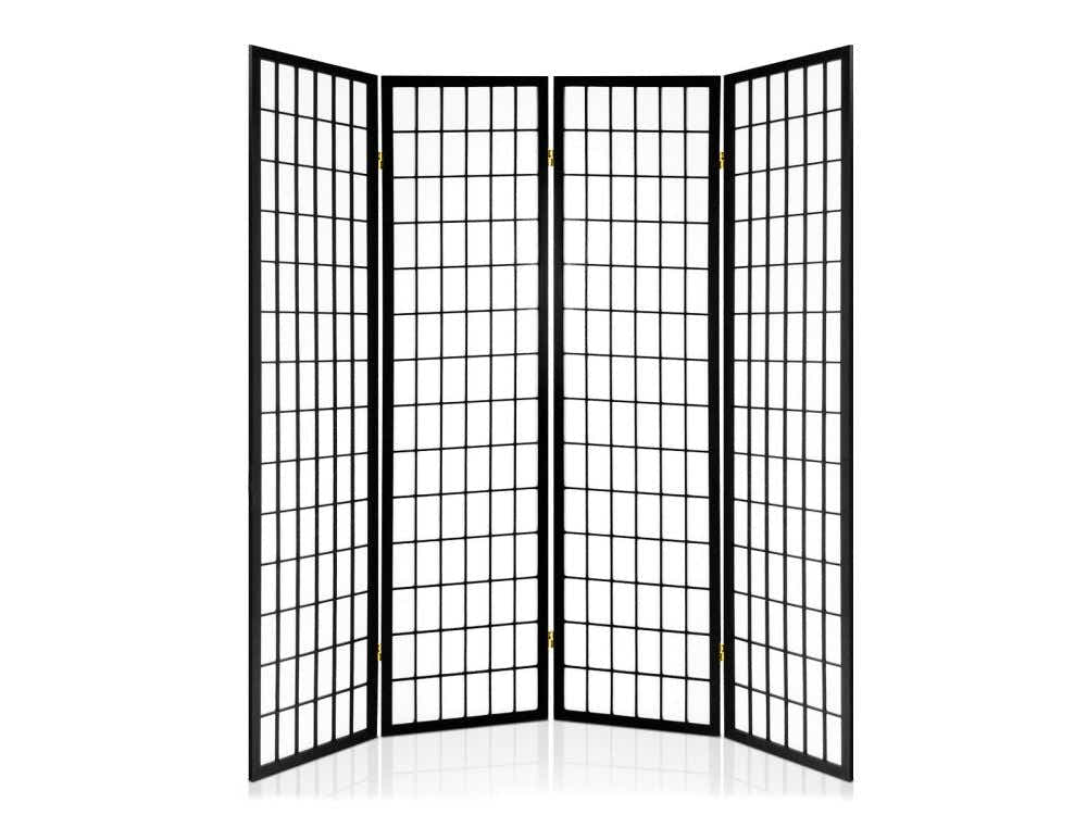 4-Panel Room Divider C M1 - Black