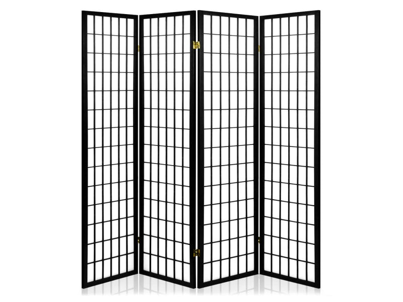 4-Panel Room Divider C M1 - Black