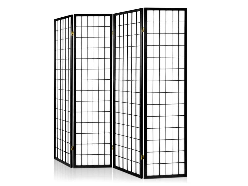 4-Panel Room Divider C M1 - Black