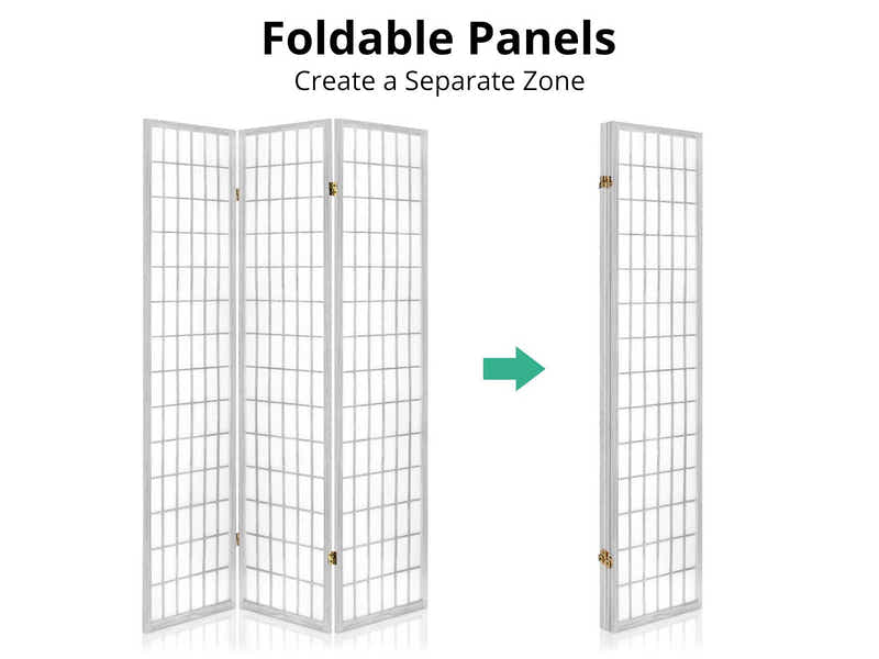 4-Panel Room Divider C M1 - White