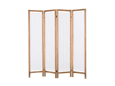 4-Panel Room Divider D S1 - Brown