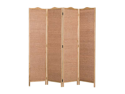 4-Panel Room Divider D S2 - Brown