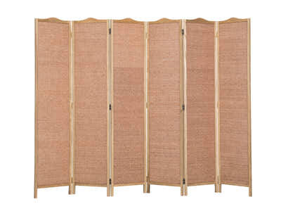 6-Panel Room Divider D S2 - Brown