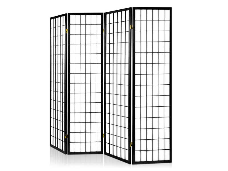 DS Room divider E P1 4 panel Black