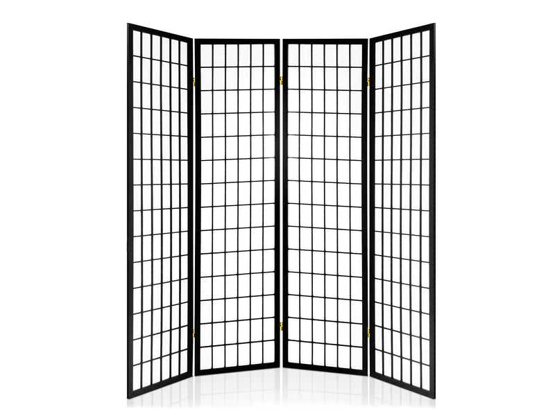 DS Room divider E P1 4 panel Black