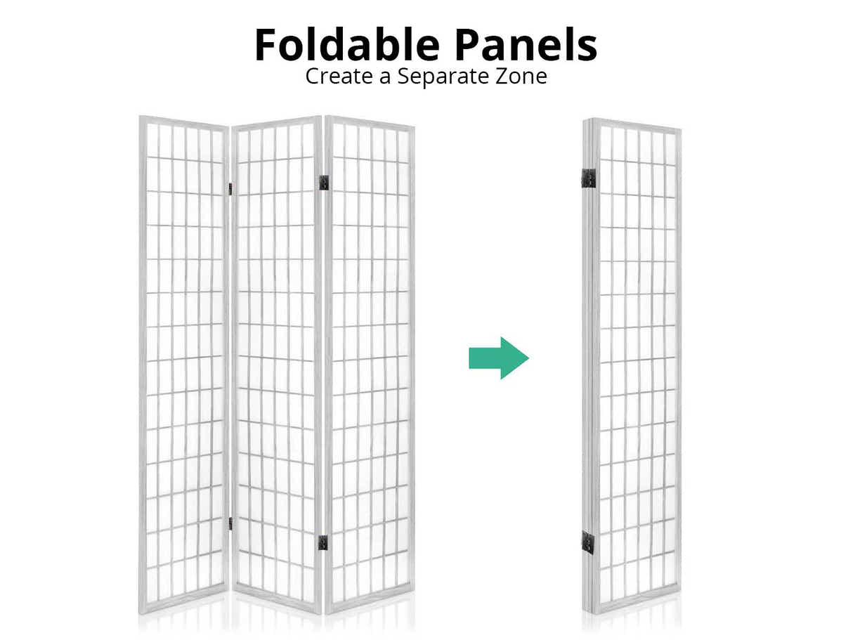 Room divider E P1 4 panel White