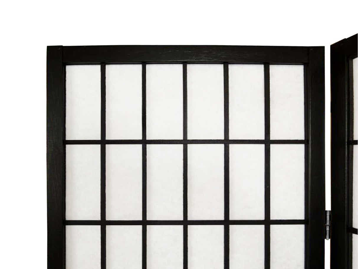 Room divider E P1 6 panel Black