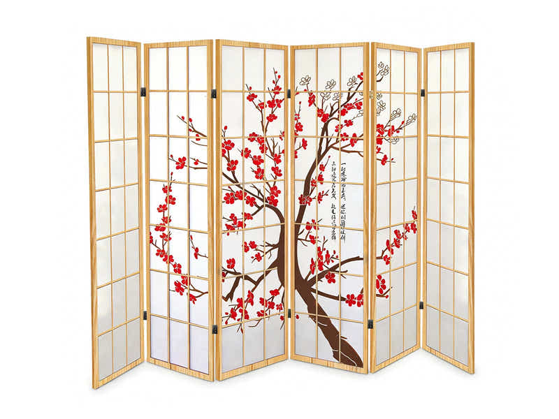 DS Room divider E P2 6 panel Natural