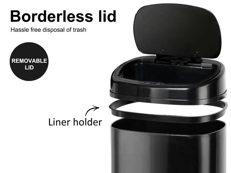DS 58L Square Sensor Bin Black