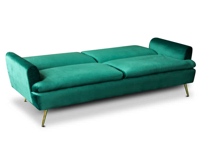 Gyllene Velvet Sofa Bed - Dark Green