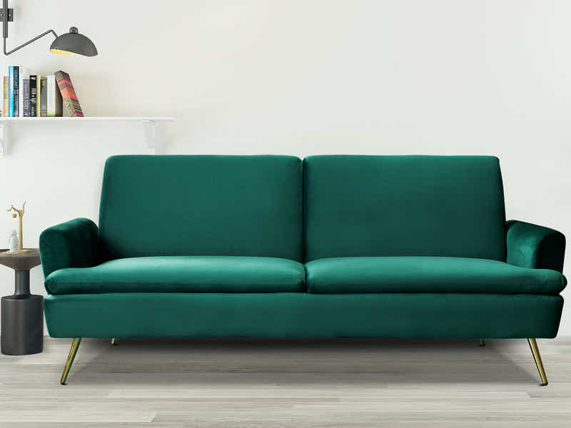 Gyllene Velvet Sofa Bed - Dark Green