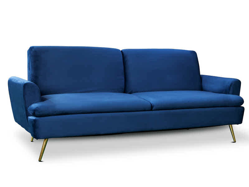 Gyllene Velvet Sofa Bed - Navy