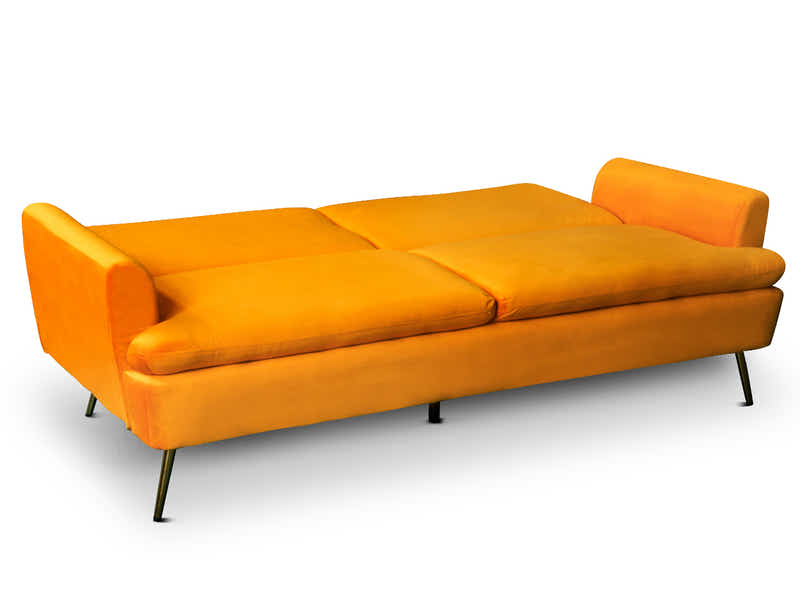 Gyllene Velvet Sofa Bed - Yellow