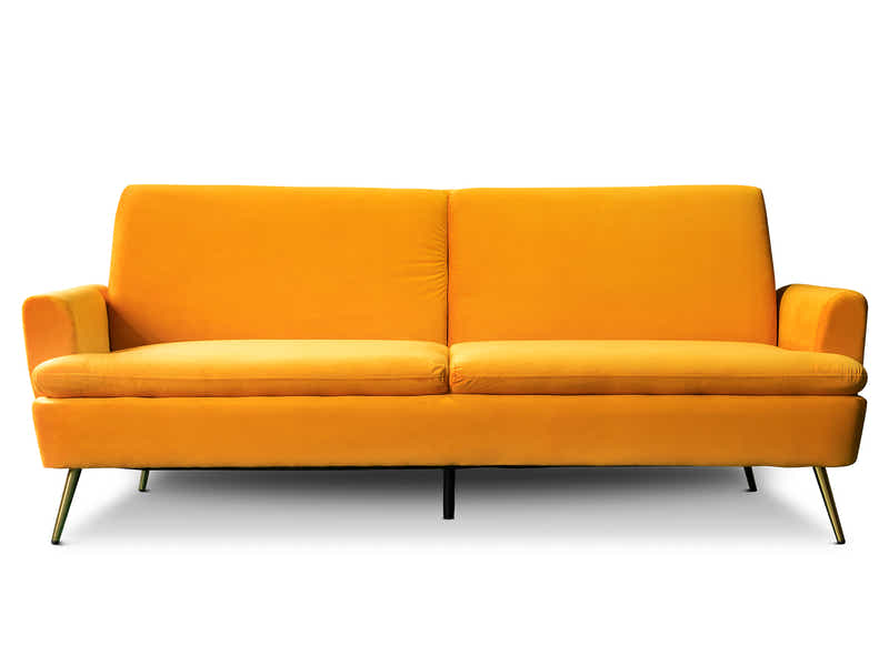 Gyllene Velvet Sofa Bed - Yellow