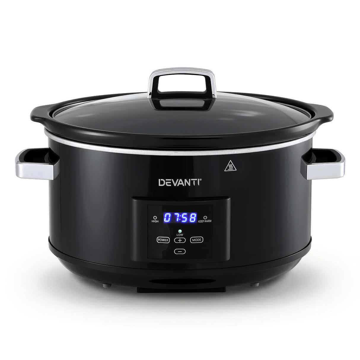 DS NA Devanti 8L Slow Cooker Electric Multi Cooker with 3 Heat Settings and Keep