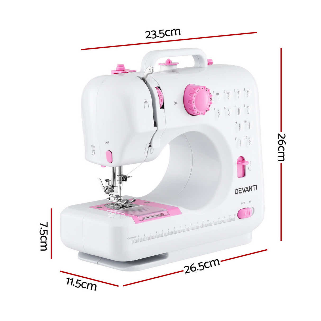 DS NA Devanti 12 Stitches Mini Sewing Machine for Beginners Portable