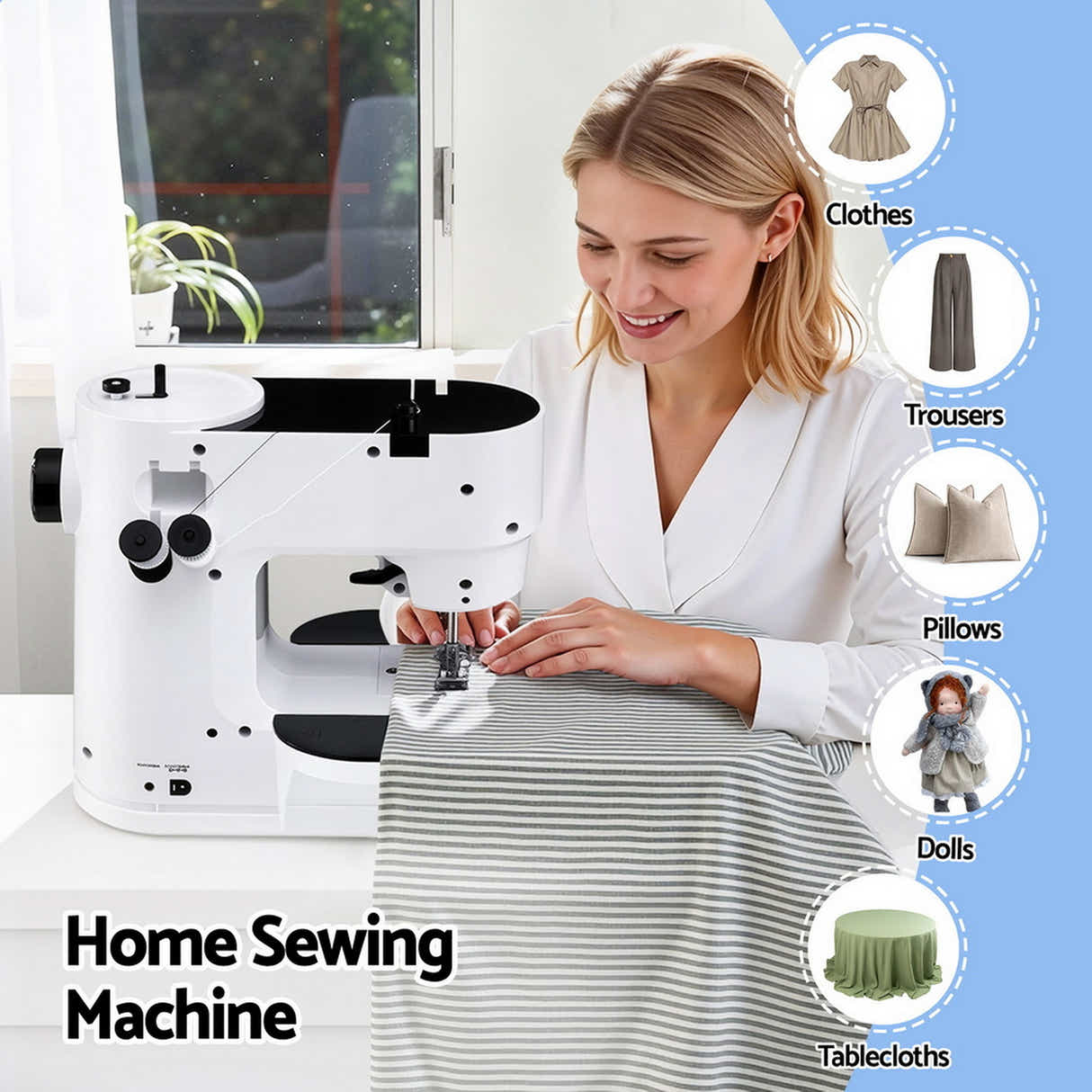 DS NA Devanti 39 Stitches Mini Sewing Machine Portable Sewing Machine Kit