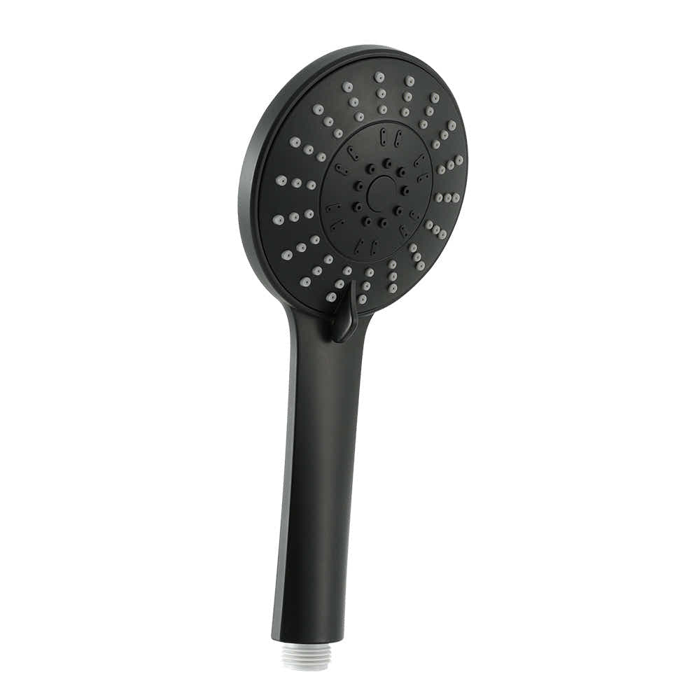 DS NA Handheld Shower Head 4.5" High Pressure 5 Modes Poweful Round Black