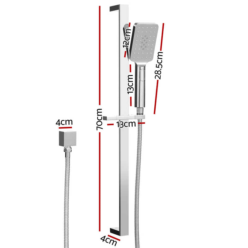 DS NA Handheld Shower Head Set 3.1'' High Pressure Silver
