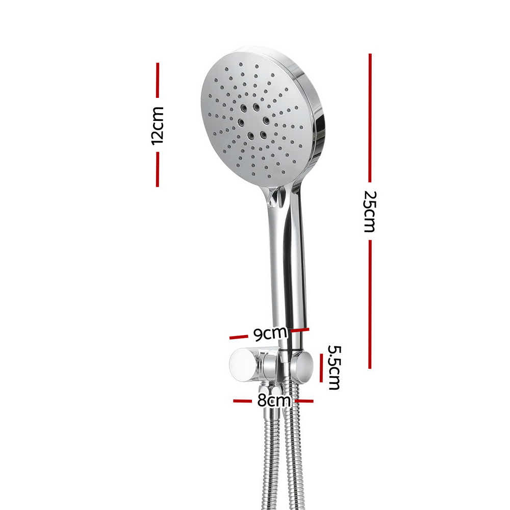 DS NA Handheld Shower Head Holder 4.7'' High Pressure Silver