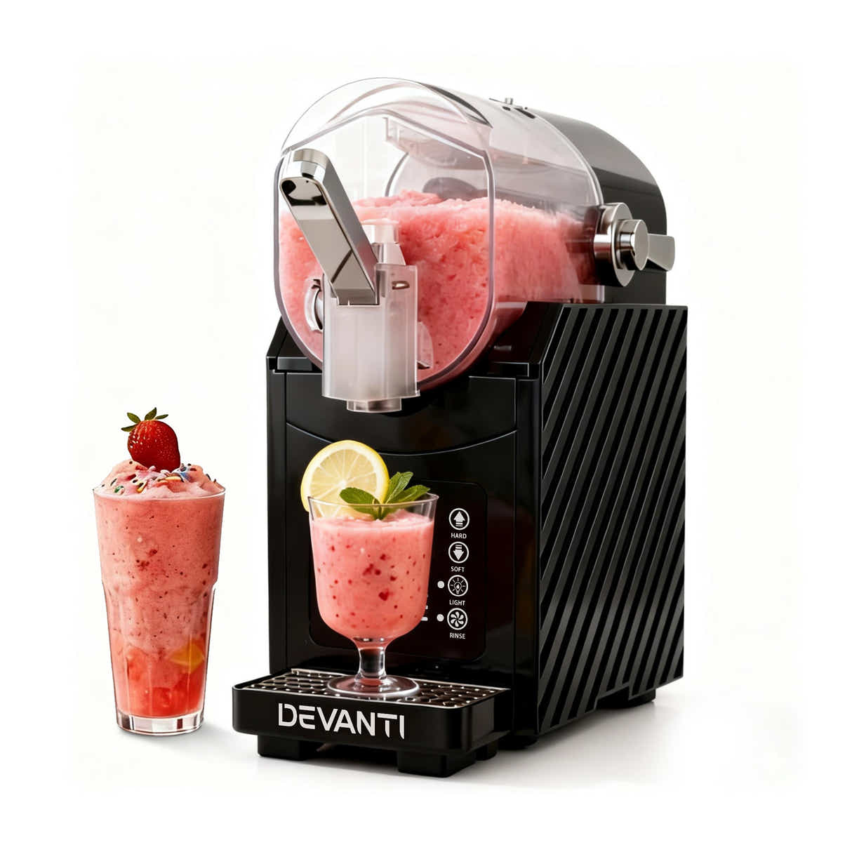 DS NA Devanti 1.8L Slushie Machine Maker Frozen Smoothies Milkshakes Black