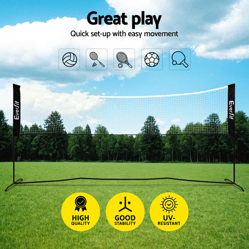 DS NA 3.6M Badminton Tennis Net Portable Volleyball Kit Adjustable Height