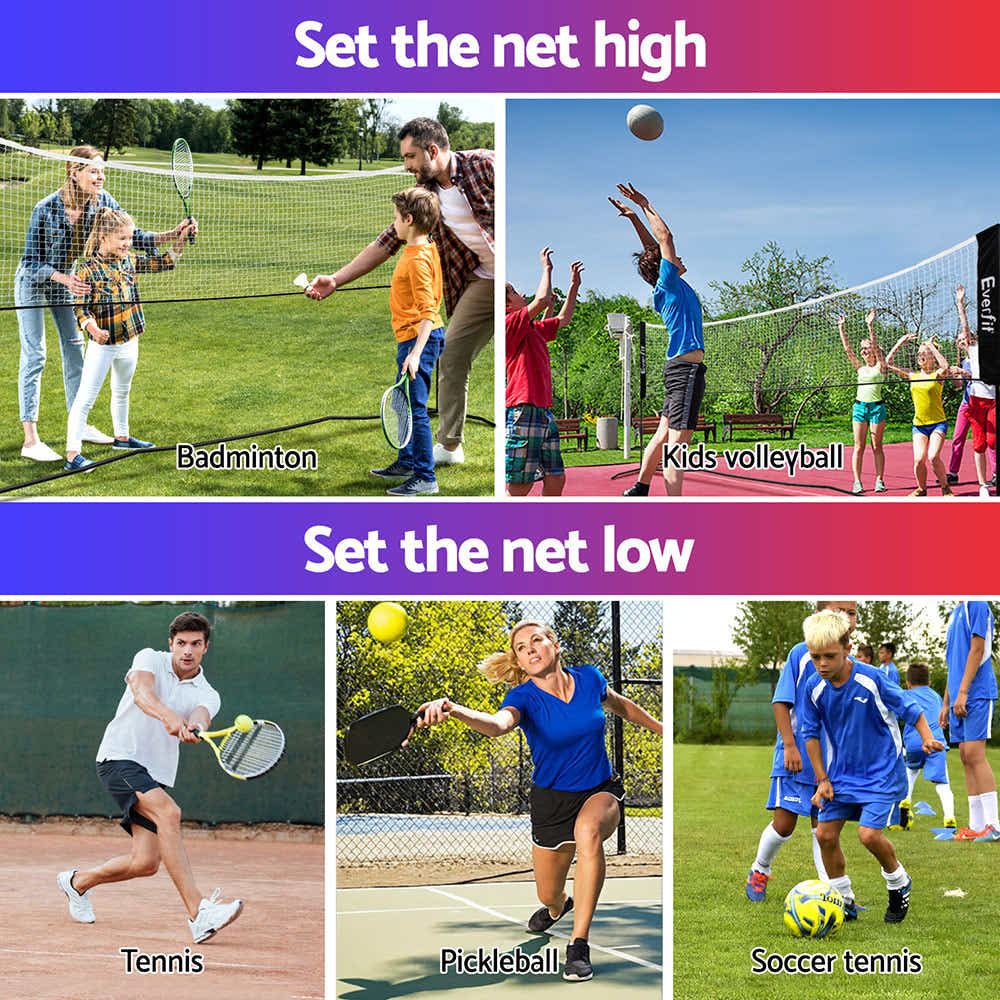 DS NA 3.6M Badminton Tennis Net Portable Volleyball Kit Adjustable Height